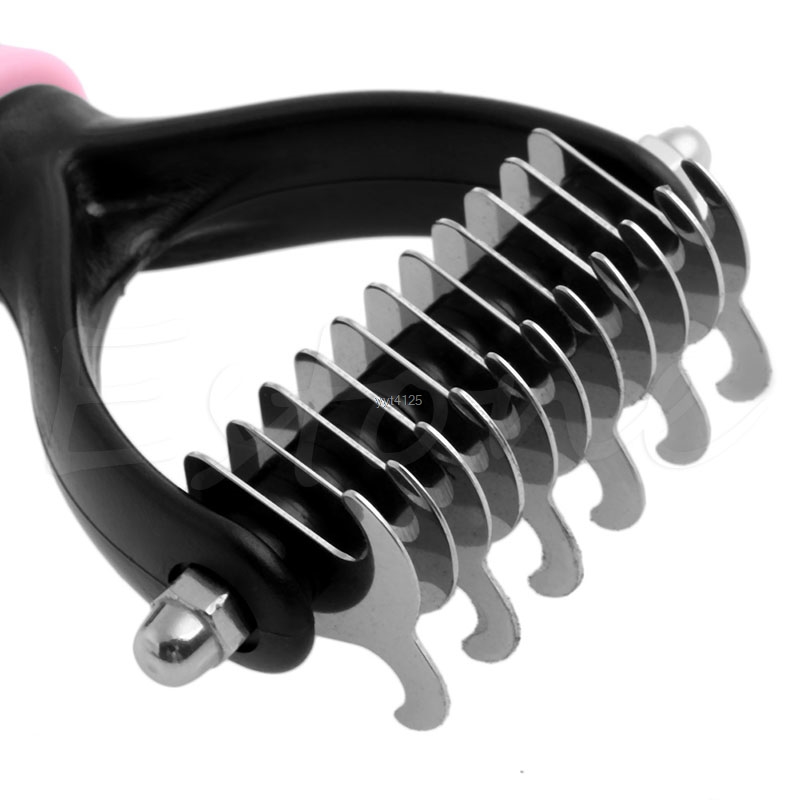 Tera Pet Fur Knot Cutter Remove Rake Grooming Shedding Brush Comb Rake Dog Cat YJ41