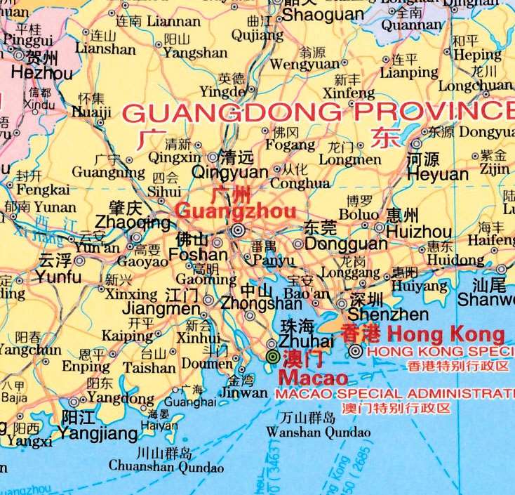 Chinese map Chinese and English contrast Large scale Clear and easy to read Large size foldable map Home office travel