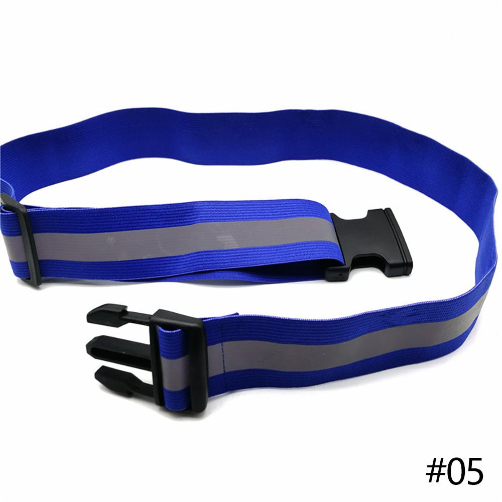 Running High Visible Night Safety Gear Reflective Belts for Kids Men Women Waist Adjustable Elastic Safety Reflective Belt: Blue