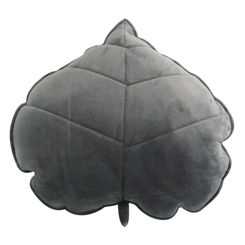 3D Simulatie Leaf Pluche Kussen Gevulde Pp Katoen Kussens Gooien Kussen Voor Thuis Slaapkamer Kantoor Decoratie Stoel Kussen 바디필로우: Dark Gray