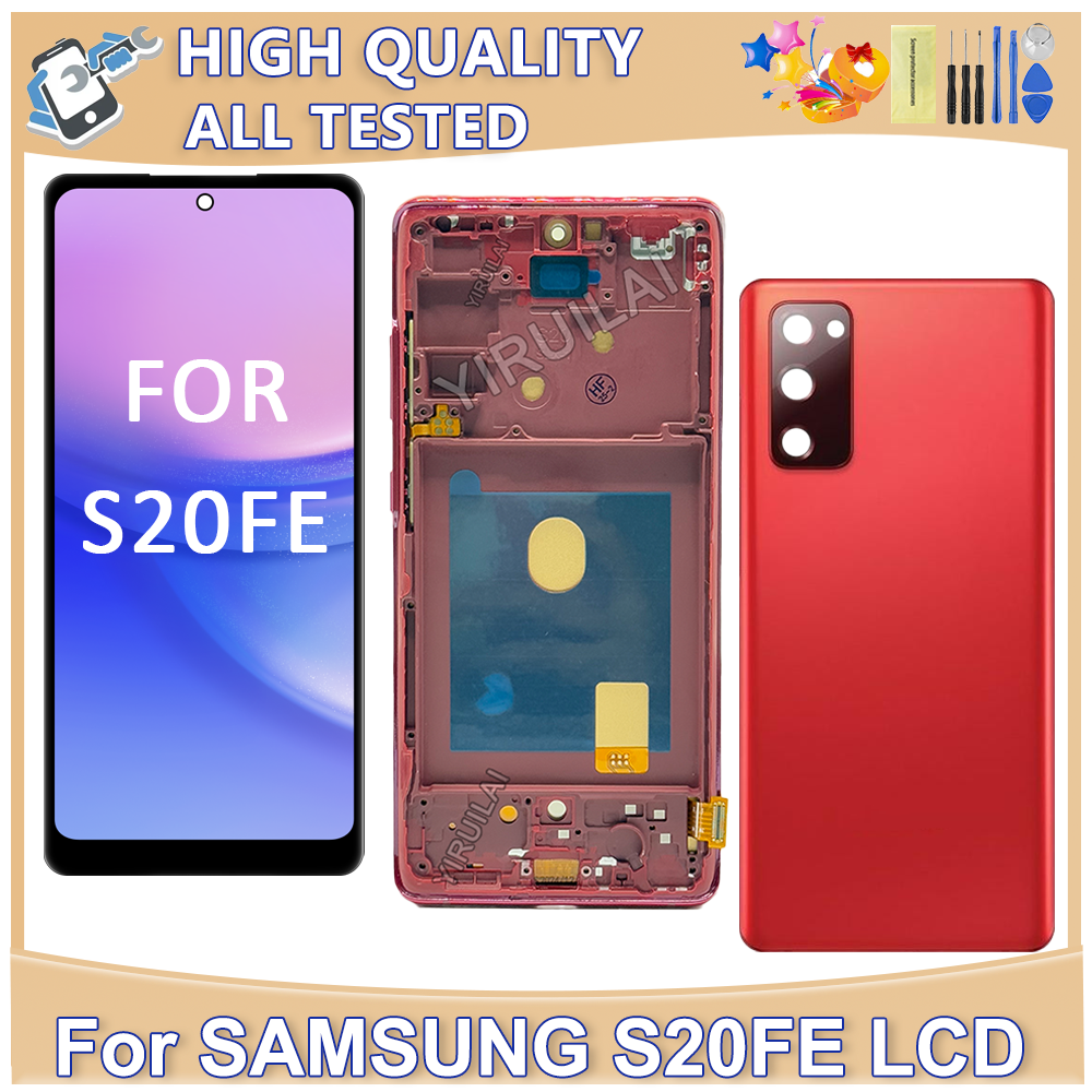 Écran Tactile TFT LCD de Remplacement avec Châssis, pour Samsung Galaxy S20 FE G781B