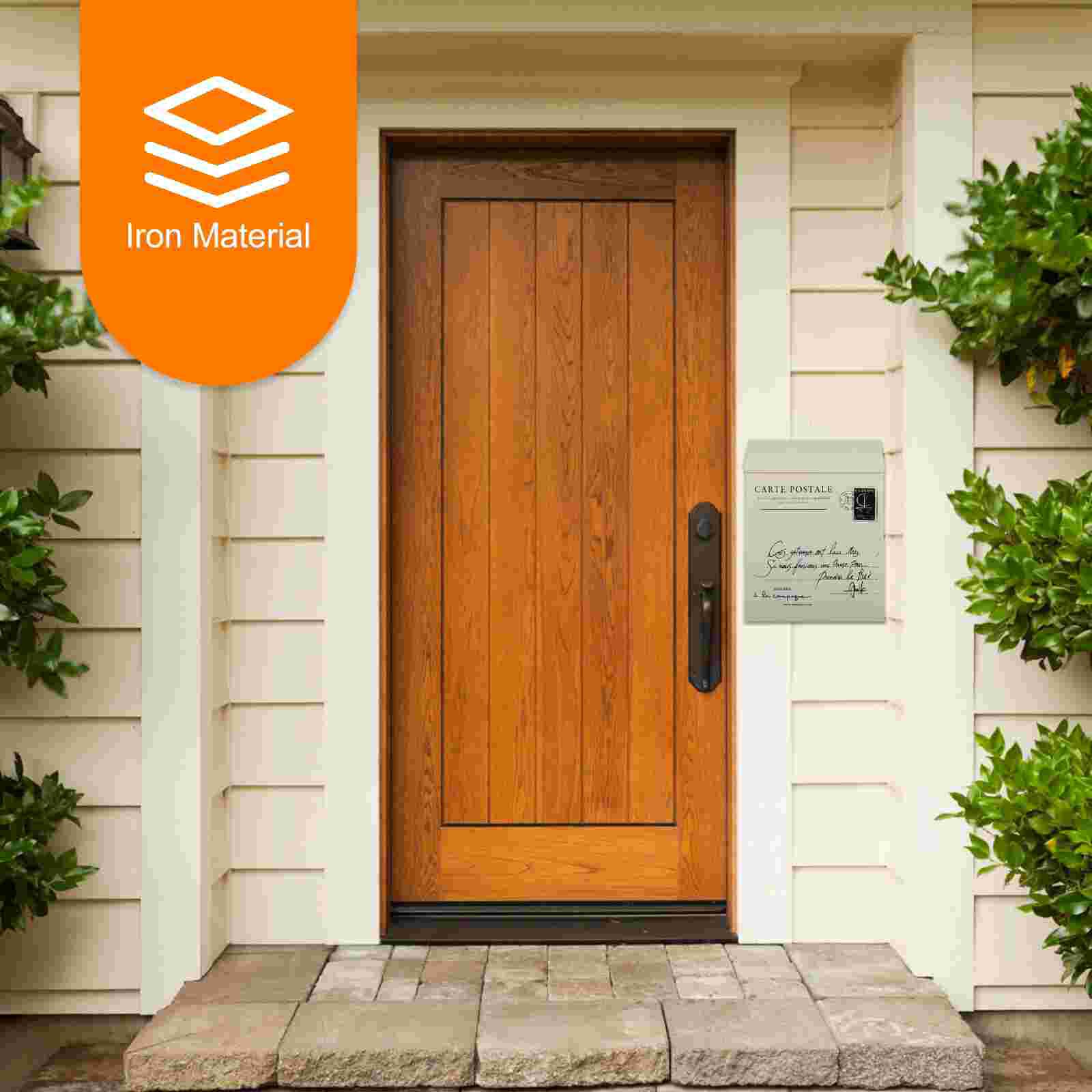 1 Pc Lock Mailbox Retro Letter Box Wall Mount Letter Box Newspaper Mailbox