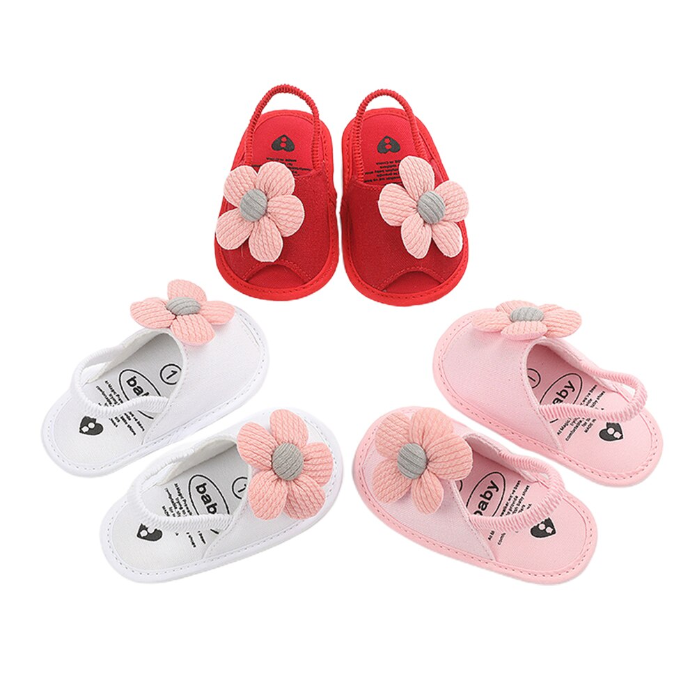 Bebê & crianças roupas do bebê meninas sandálias de flores, sola macia anti-deslizamento sapatos de verão infantil primeiros caminhantes princesa apartamentos