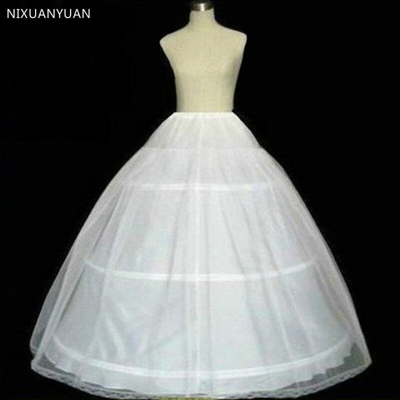 Wit 3 Hoop 2 Layer Petticoat Crinoline Onderrok Bridal Trouwjurk Jurk