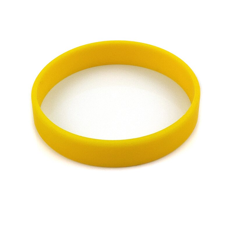 Silicone Rubber Wristband Flexible Wrist Band Cuff Bracelet Sports Casual Band For Anniversary Dating Party TXTB1: YE