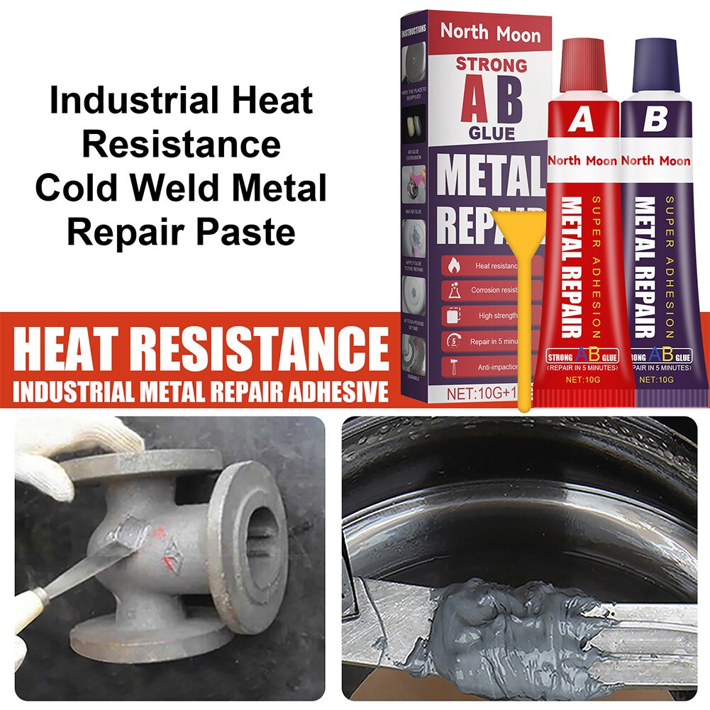 20g AB Metal Epoxy Adhesive Instant Repair Strong Paste Casting Glue Agent Industrial Heat Resistance Cold Weld Glue Gel