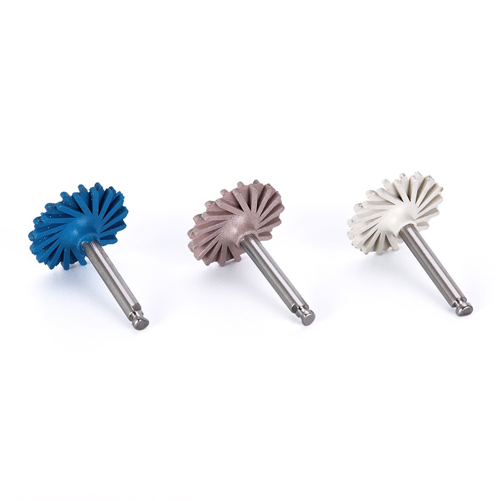 6 Stks/set Tandheelkundige Composiet Hars Polijsten Disc Kit Spiraal Flex Borstel Burs Diamond Systeem Ra Disc 14Mm Wiel