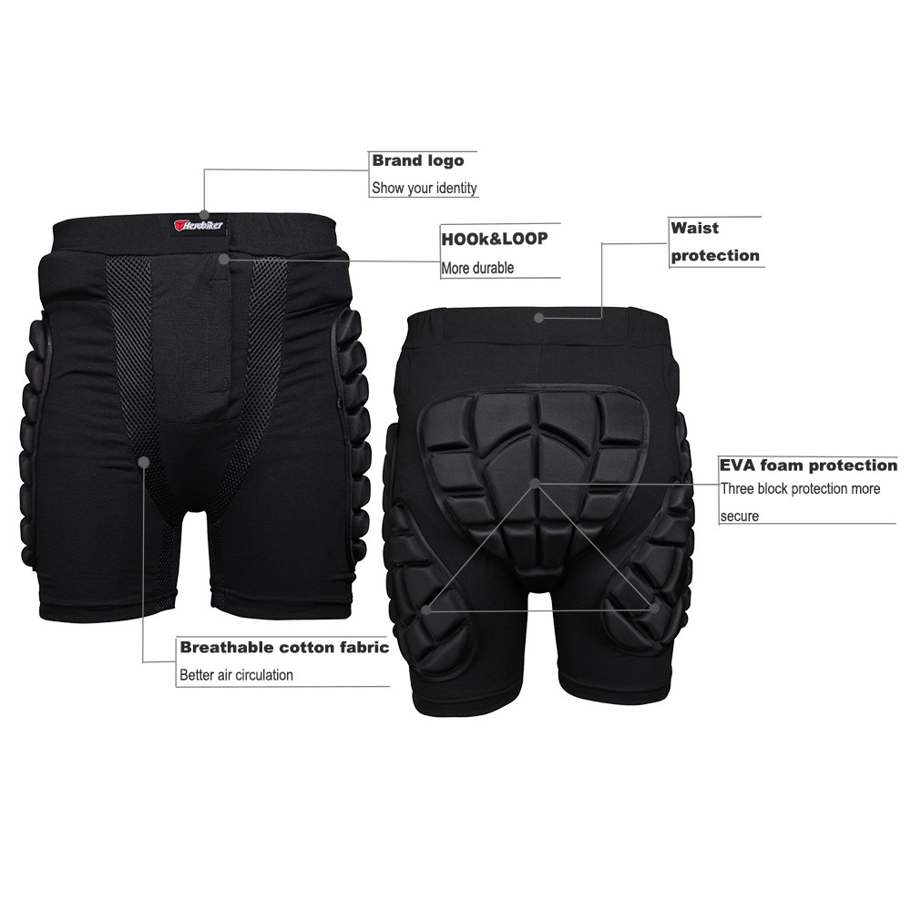 Herobiker Motorcycle Armor Shots Unisex Outdoor Sports Skiing Shorts Hip Protection Motorcycle Shorts Motorcross Protective Gear