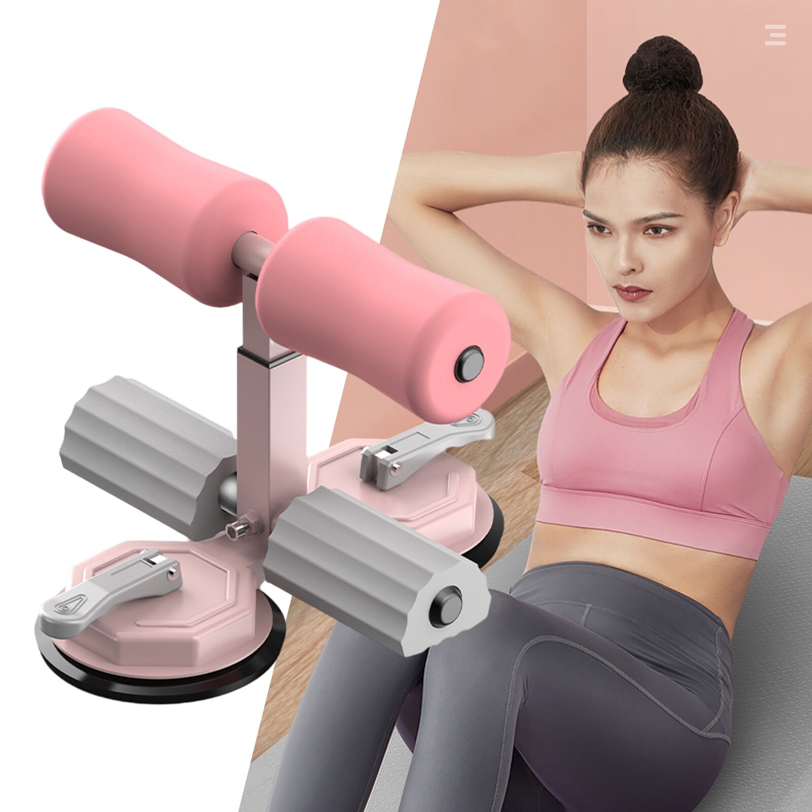 Barre d&#39;assise avec ventouse forte, équipement pour exercices abdominaux pour hommes et femmes, Fitness à domicile, force du tronc Abdominal