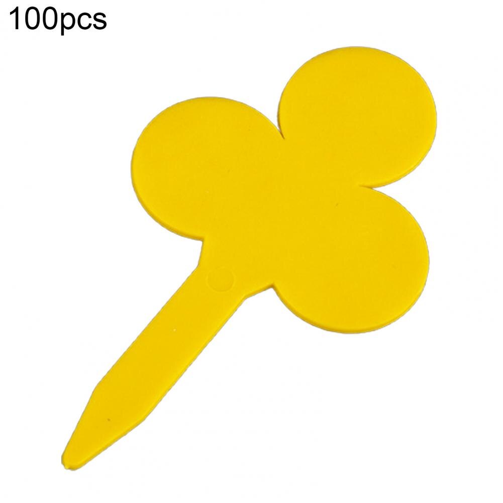 100Pcs Durable Plant Labels Not Brittle Weather Resistant PP Funny Indoor Plants Labels for Nursery Decoration: YELLOW