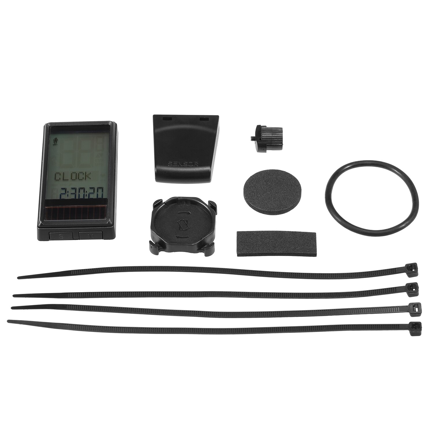 Solar Energy Bike Computer Multi Language Wireless Cycling Computer Bicycle Speedometer Odometer Large Screen Cycle Computer