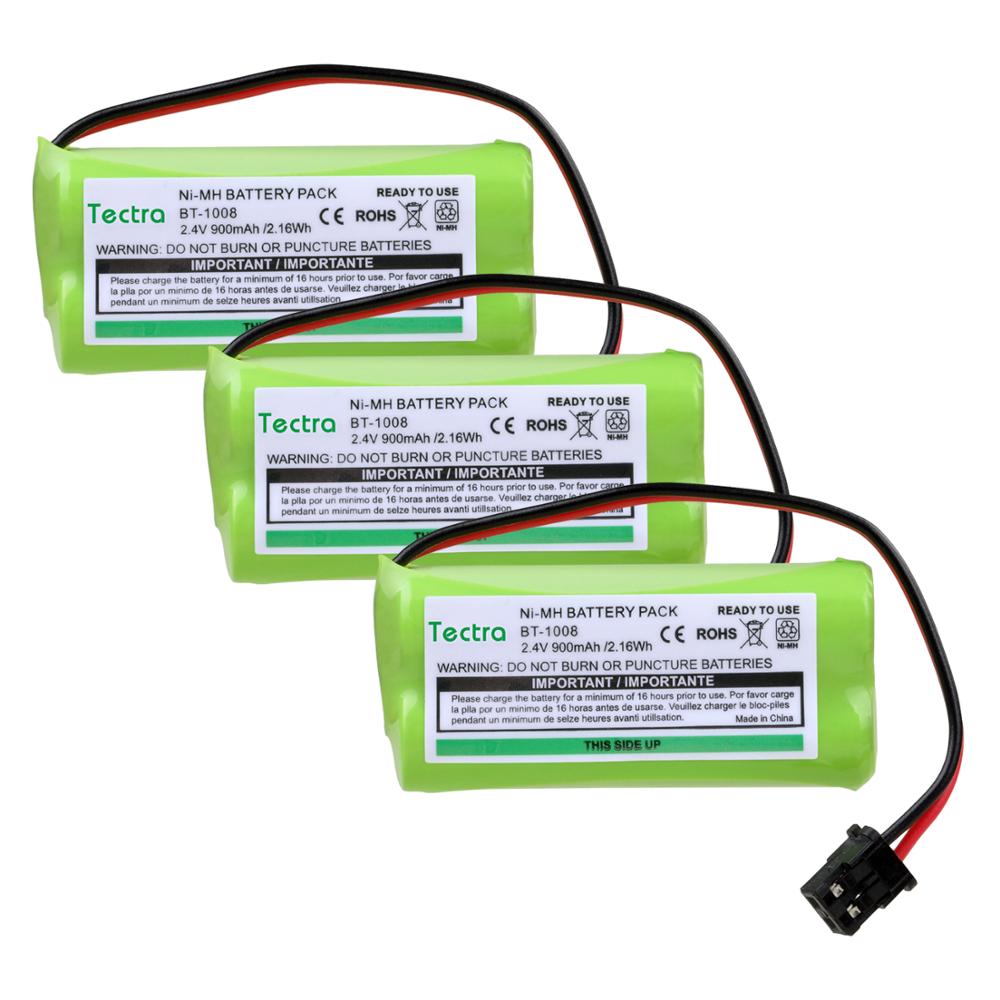 4Pcs 900mAH Ni-MH Rechargeable Battery for Uniden BT-1008 BT-1016 BT-1021 BT-1025 BT1021 BT1025 CPH-515B: 3pcs