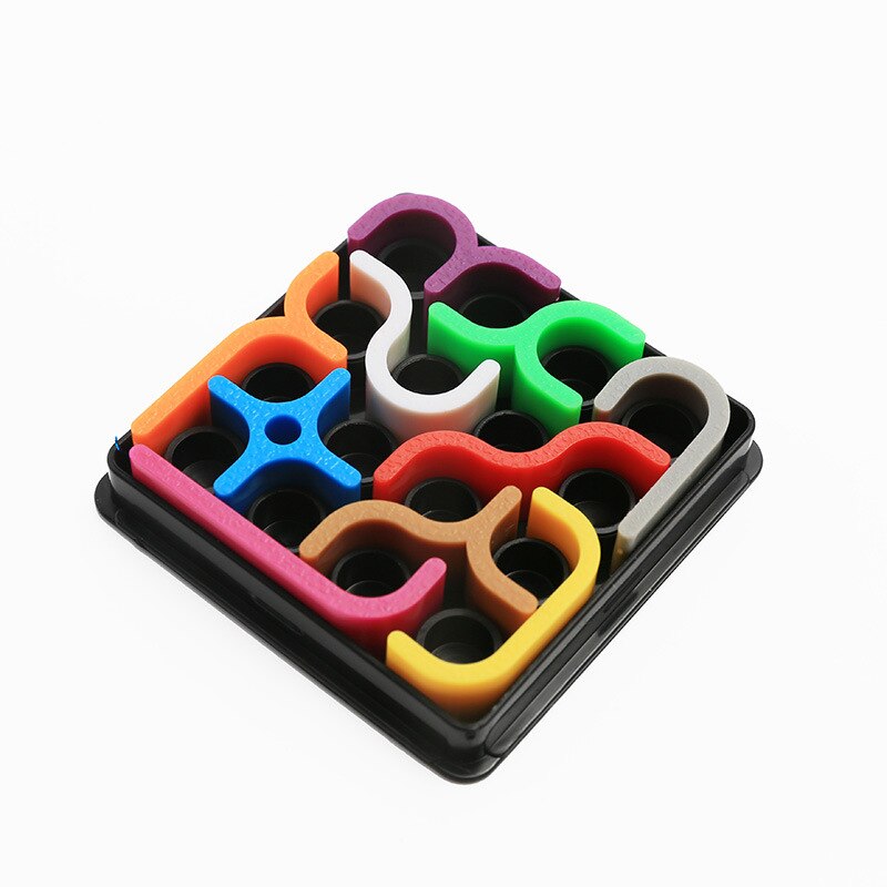 Puzzle intelligent 3D Sudoku, Puzzle courbe de fou, ligne géométrique, matrice, jouet éducatif, jouet d'apprentissage pour enfants,: caise