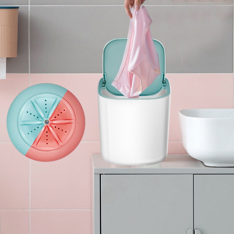 mini pralka ultradźwiękowa ambona przenośne obracanie ultradźwiękowy turbiny pranie maszyna nadaje się robić bielizna domu