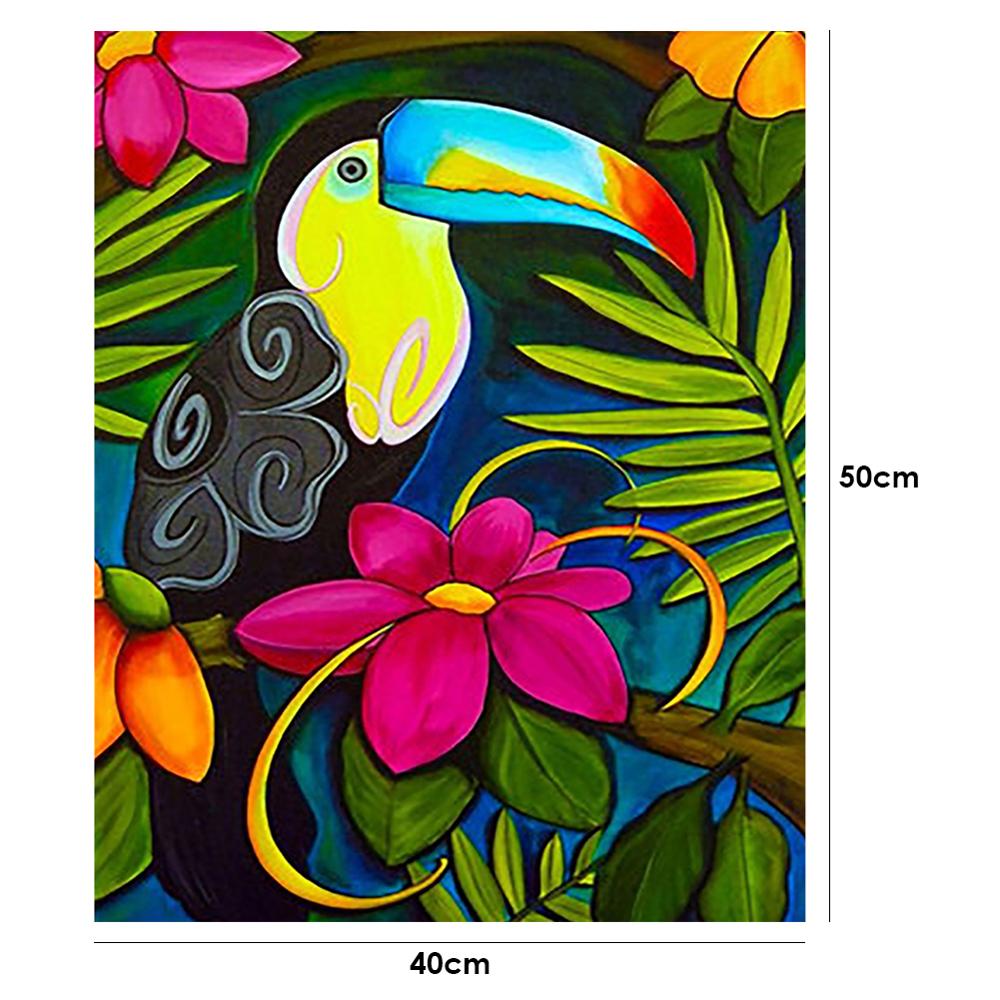 40x50cm Oli peinture par numéros Kit bricolage féroce aigle toile huile Art photo décor à la maison Animal fait main pas de cadre: 14