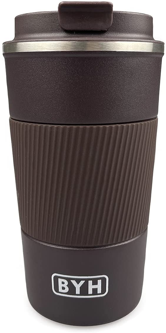 18 Ounce Rvs Coffee Cup, Vacuüm Geïsoleerde Mok Met Deksel, Geschikt Voor Auto, Huis, kantoor, Keuken Outdoor: Coffee color / 380ML