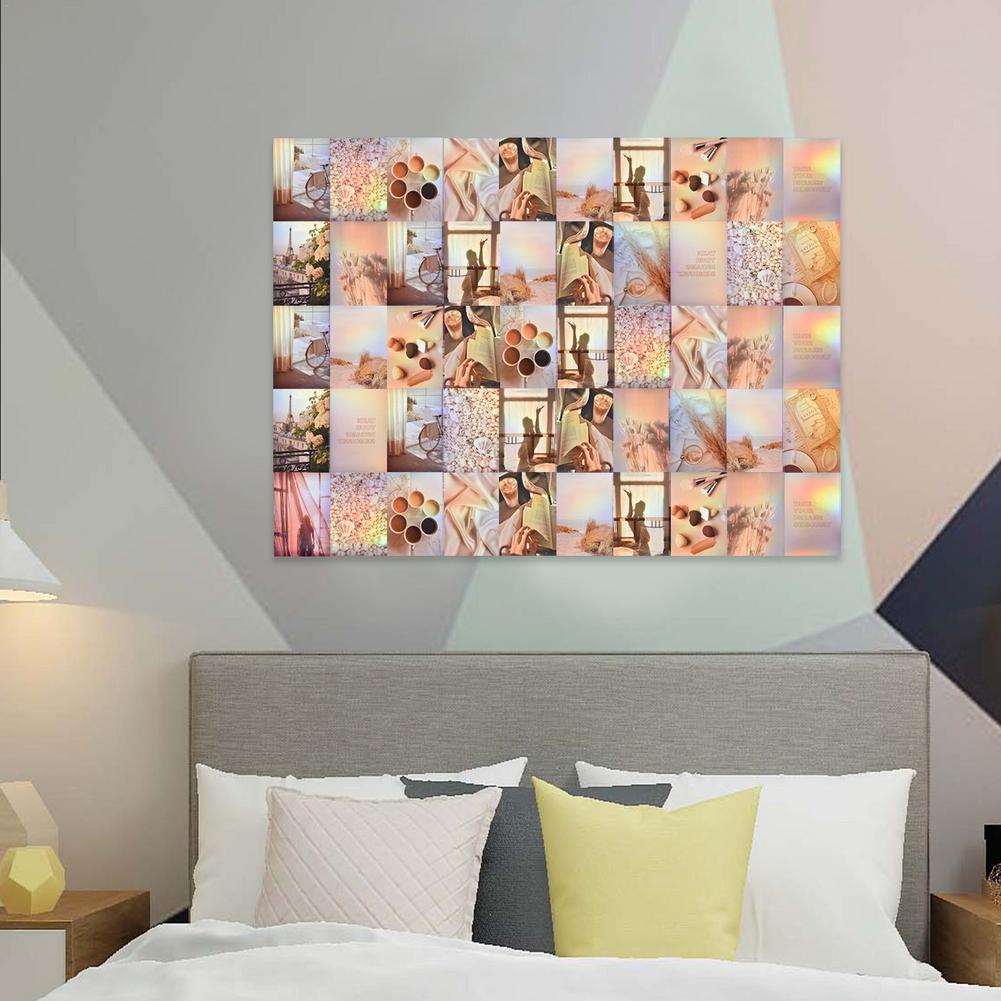 50pcs Wall Collage Kit Wall Art Sticker Decals Aesthetic Pictures Posters Cute Photo Teenage Girls Bedroom Decor DIY Room Decors