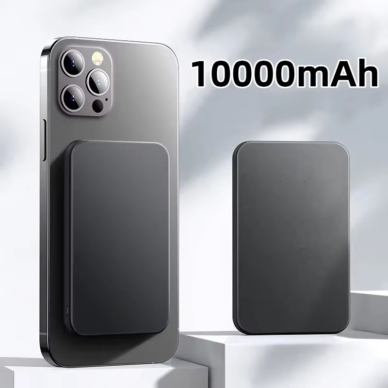 50000 mah trådlös magnetisk powerbankladdare snabbladdningsbar extern reservbatteri för apple iphone android: Guld-