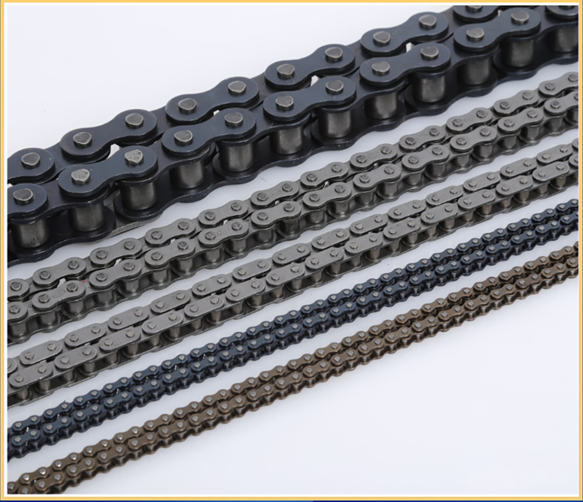 0.5-5m 04C-1 Roller Chain Link Distance 6.35mm Carbon Steel Link Head Industrial Transmission Single Row Chain Half/full Buckle