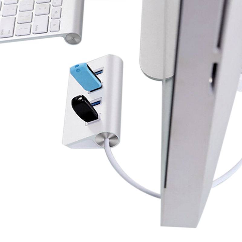 High Speed 4 Port USB 2.0 HUB Powered Adapter Aluminum Alloy Safe Cable Splitter Extender Multi Hub For Windows/MAC /Phone