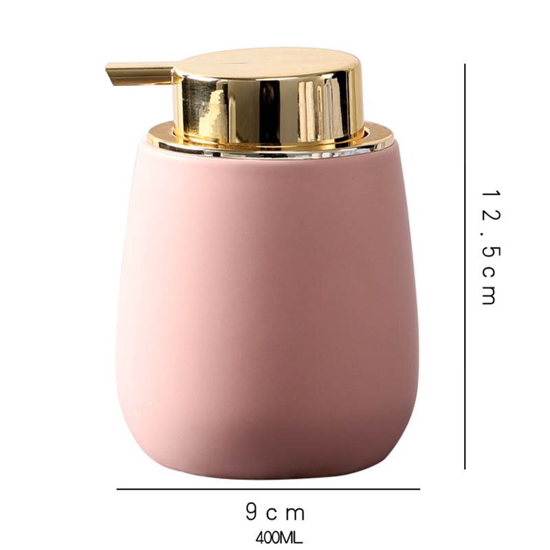 Ceramic Liquid Soap Dispenser Bottle Shower Gel Dispensers Portable Liquid Soap Bottle Lotion Dispensing Bathroom Accessories