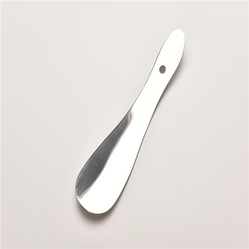 1 Uds. Calzador tipo cuchara de Metal de aleación de plata y Color Aluminio de acero inoxidable Zapatero elevador de zapatos 18,8 cm