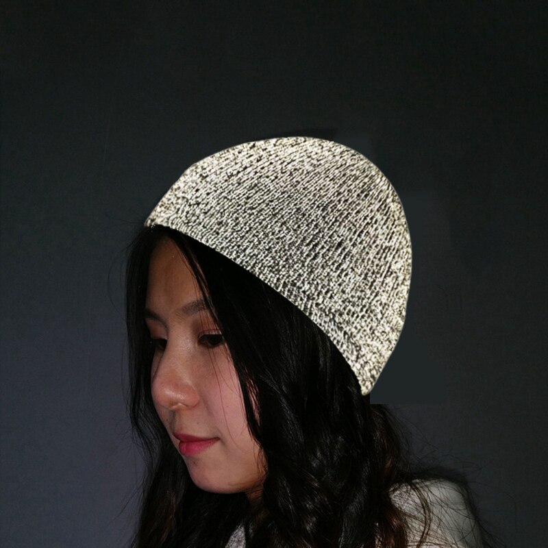 2 stil unisex reflekterande stickad mössa hatt vinter varm nattlöpning cykling promenader säkerhet mössor för män och kvinnor