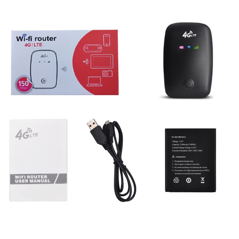 Enrutador inalámbrico portátil para coche, 4G, Wifi, 150Mbps, Lte, versión Euroasiática