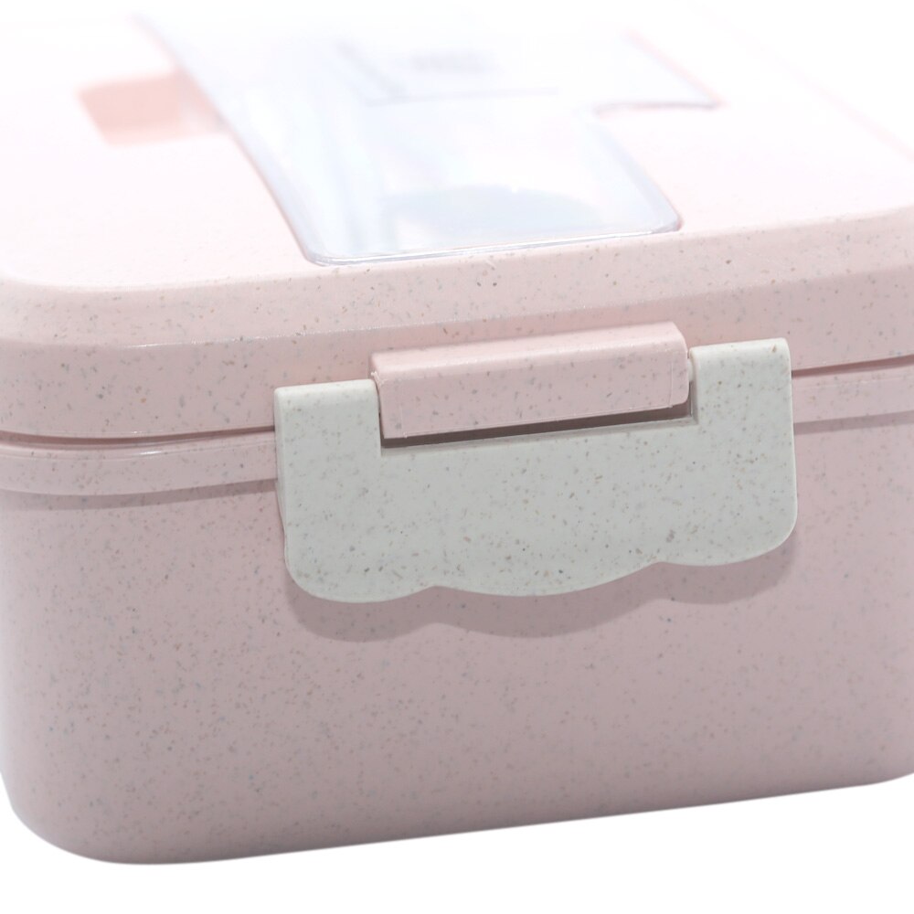 Portable Lunch Box Wheat Straw Dinnerware Food Storage Container Children Kids School Office Microwave Bento Box