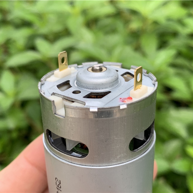 RS-550 DC 6V-12V 29500RPM High Speed Power Mini 550 Motor Carbon Brush with Cooling Fan D shaft for Electric Drill Garden Tool