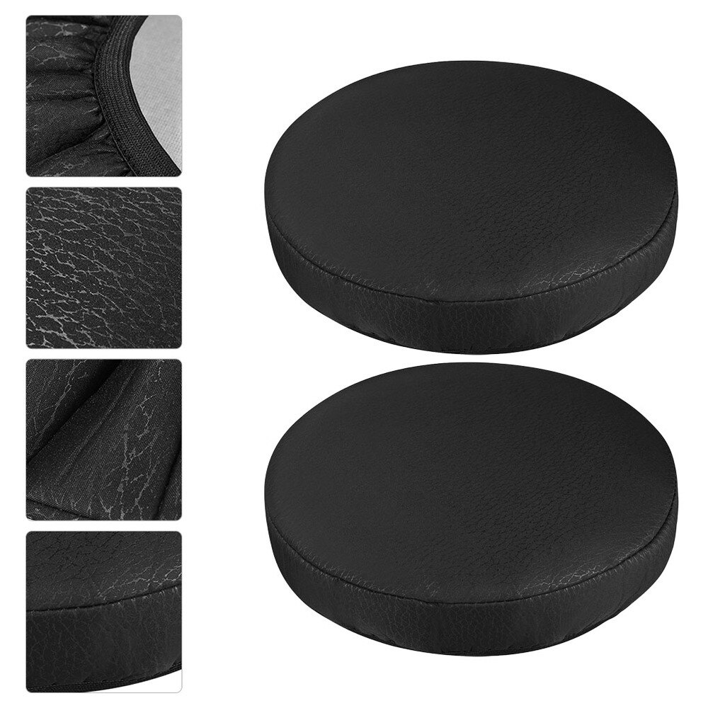 2pcs Elastic Barstool Seat Cushion Cover Stool Cover Soft Round Chair