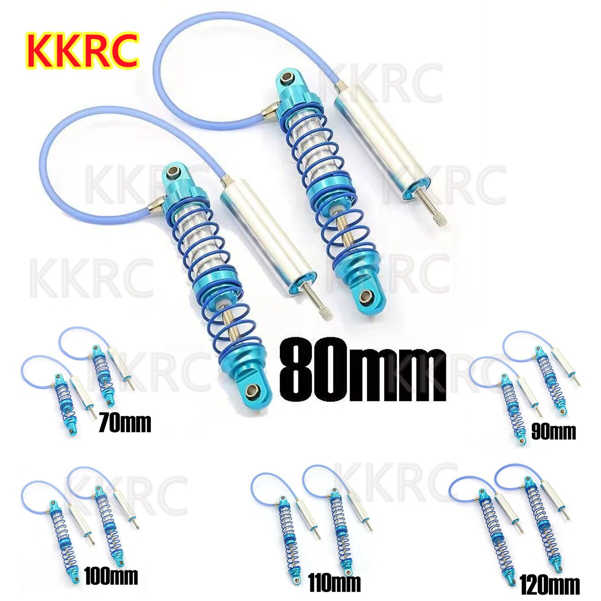 Ammortizzatore in metallo pressione olio universale per auto 1/10 RC TRX4 TRX6 SCX10 KM2 D90 YIKONG