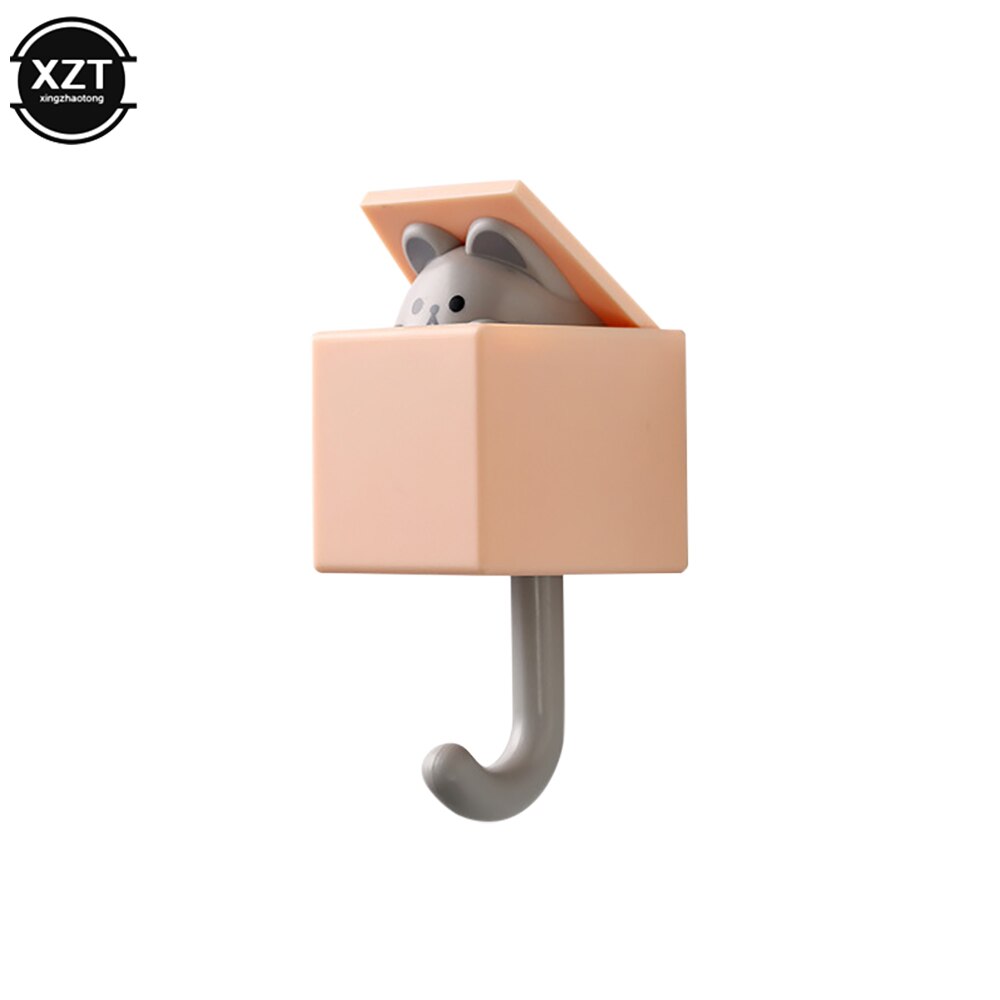 Perchero con forma de gato para dormitorio, perchas sin costuras para puerta, paraguas, toalla, tapa, perchero, decoración de pared: F
