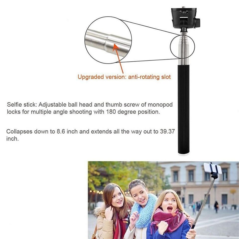 Handheld Draadloze Bluetooth Selfie Stok Statief Opvouwbare Stok Selfie Vullen Licht Voor Iphone X Huawei Samsung Mobiele Smartphone