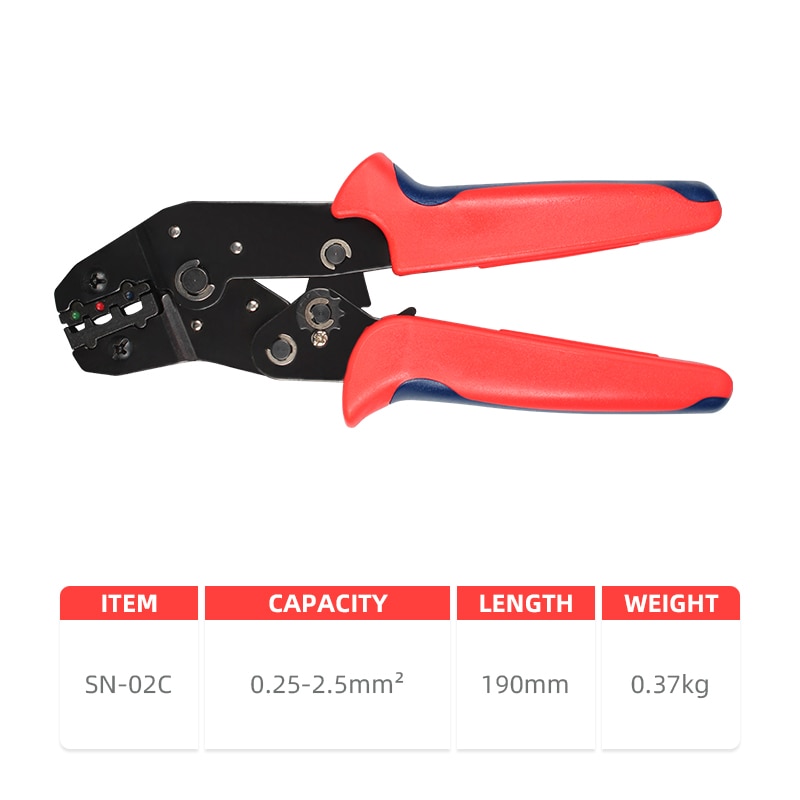 Electrical Terminal Ratchet Crimping Crimper Auto Electrician Tool Set for increased durability Soft handle comfortable to use