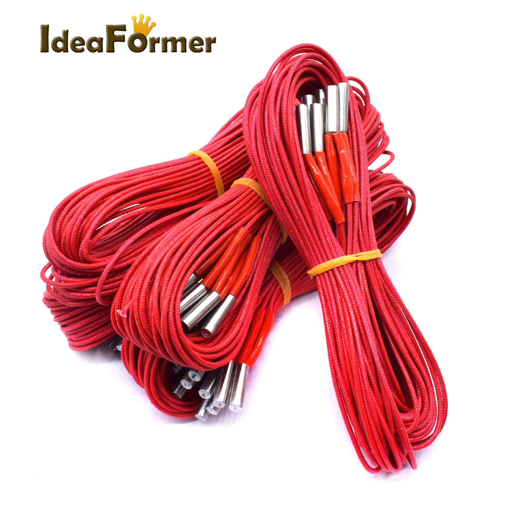 Calentador de cartucho para impresoras 3D, 12V/24V, 40W, 6x20mm, 1m, rojo, para extrusora MK Mendel Reprap, piezas de calor, accesorios para impresora 3D, 1 Uds.