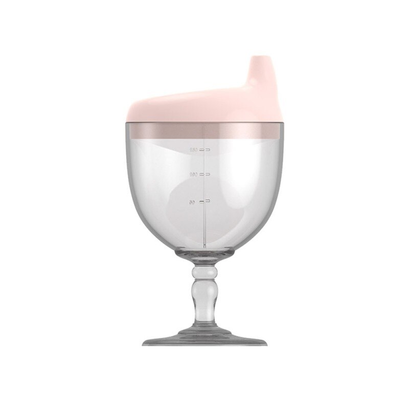 150ML Baby Goblet Water Bottle Infant Cups With Duckbill Mouth Shape For Feeding Baby Training: Pink