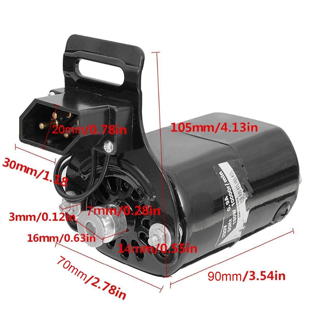 0.9 Amps 180W Domestic Household Sewing Machine Motor 220V 8000 RPM With Foot Pedal Controller Speed Pedal
