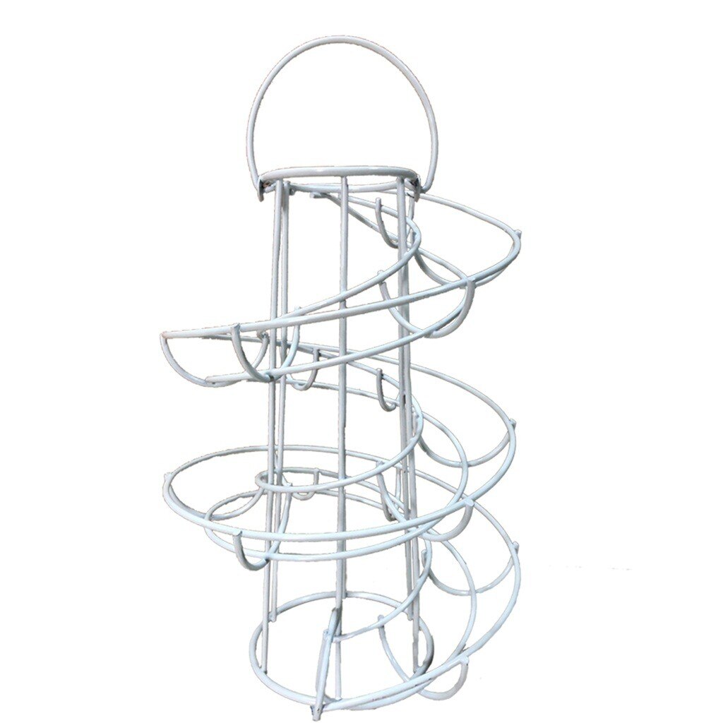 Huevo en espiral de Rack cesta de almacenamiento espacio a 24 de gran capacidad huevo estuche protector caja contenedor huevo estante # BL4: White 