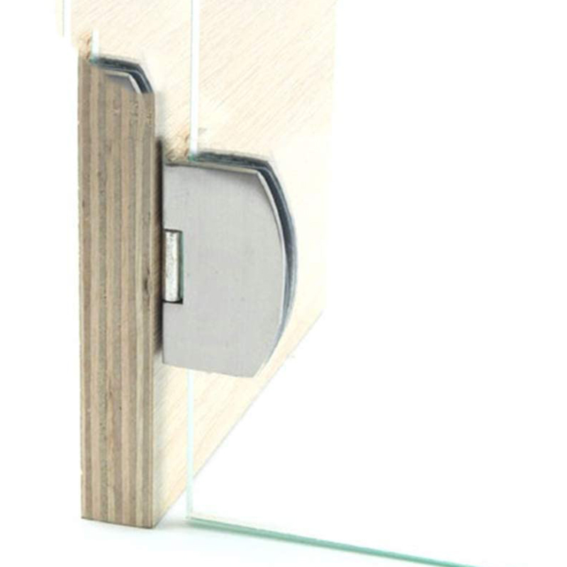4Pcs Glazen Deur Scharnier Kast Showcase Kast Deur Scharnier Glasklem, Voor 5-7Mm Glas Dikte