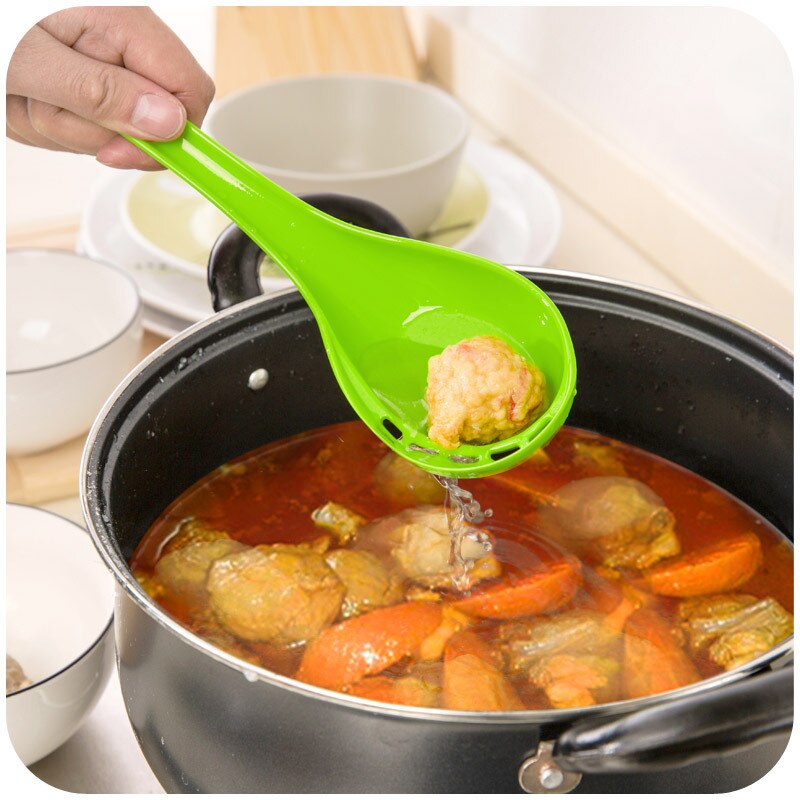 vanzlife home Japanese pot spoon noodles colander dual-purpose side leakage plastic draining spoon