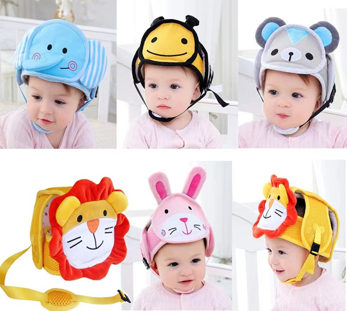 Baby Peuter Cap Anti-Collision Beschermende Hoed Baby Veiligheid Cartoon Helm Zachte Comfortabele Hoofd Beveiliging-Verstelbare