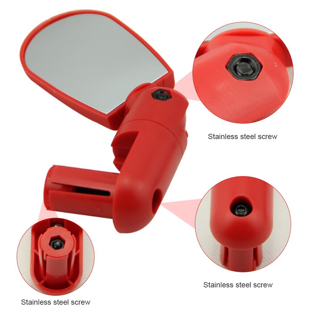 Bike Rearview Mirror Bicycle Accessories Cycling Road Mountain Bike Handlebar Wide Angle Rear Rotate View Mirrors 1pcs