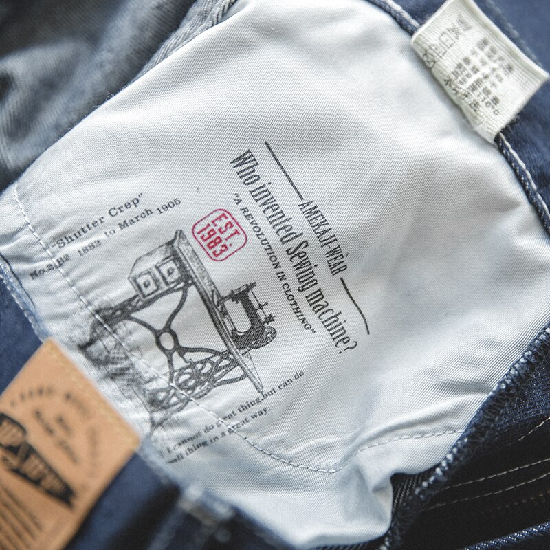 Men's Washed Straight Relaxed Stretch Workwear Carpenter Jeans 5 Pocket