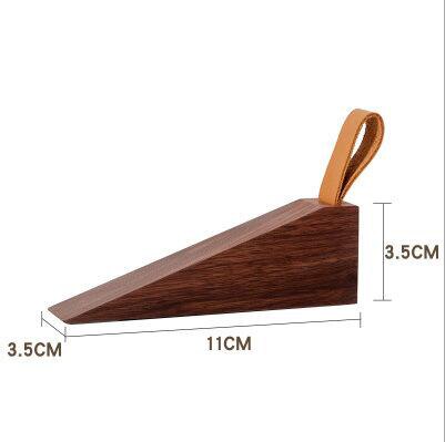 Butoir de cale de porte en bois 1 pièce, petite cale de butée de porte antidérapante pour le joint de bas de porte pour le bureau à domicile: Small black