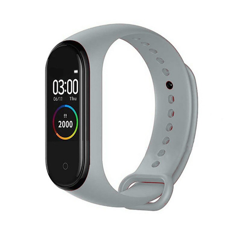 M4 Braccialetto Intelligente Inseguitore di Fitness Sport Watch Band 4 Frequenza Cardiaca Monitor di Pressione Sanguigna Salute Wristband Per XiaoMi IOS Phone: Gray