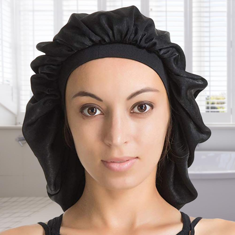 Chapeau de sommeil Super géant de , imperméable, douche, bain, soins des cheveux, Spa, protection des cheveux, Bonnet en Satin de soie