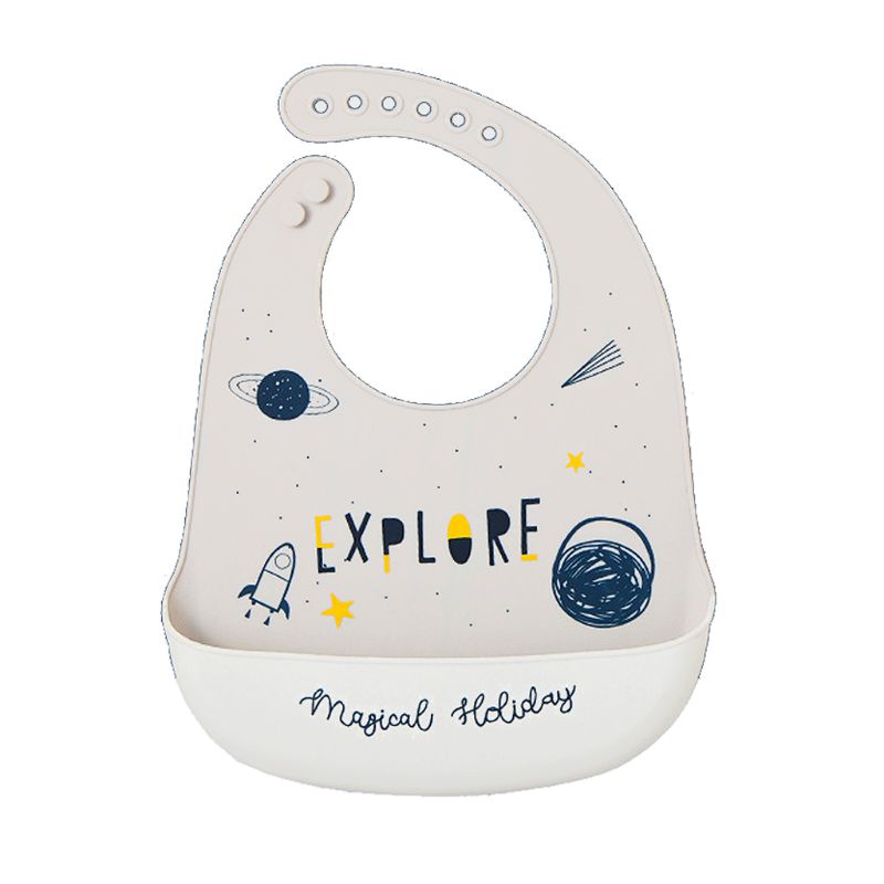 Peuter Baby Feeding Slabbetjes Baby Waterdicht Voedsel Catcher Pocket Zachte Siliconen Feed Speeksel Handdoek: 4