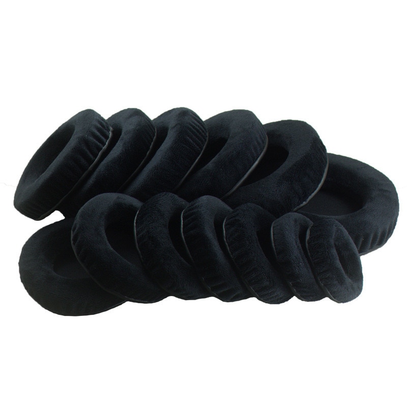 Interchangeable Black Velvet Earphone Set 60 65 70 75 80 85 90 95 100 105 110 115 120 MM Ear Pad Ear Pads Cushions 23 AugZ5