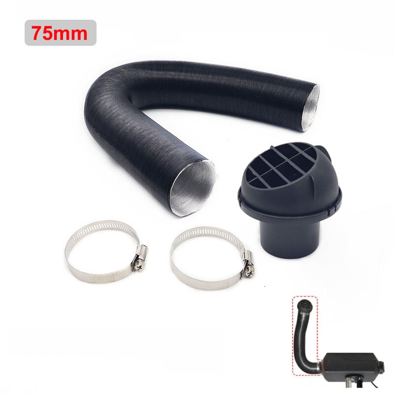 75mm / 60mm Diesel- Heizung Kanal Schlauch Rohr Luftkanal Luft entlüften Auslauf Schlauch Clip Für Webasto Eberspach Diesel- Standheizung: runden Auslauf 75mm